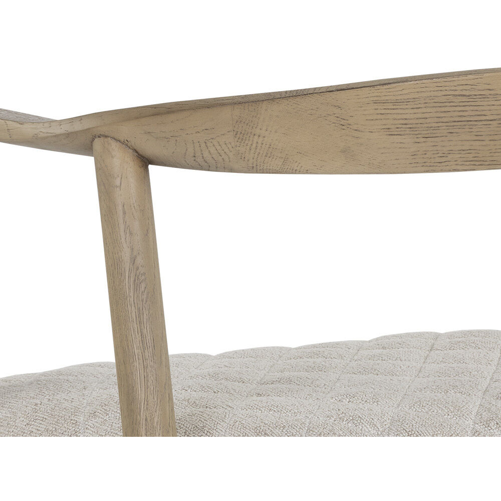 Jeremy Weathered Oak / Dove Cream Dining Armchair